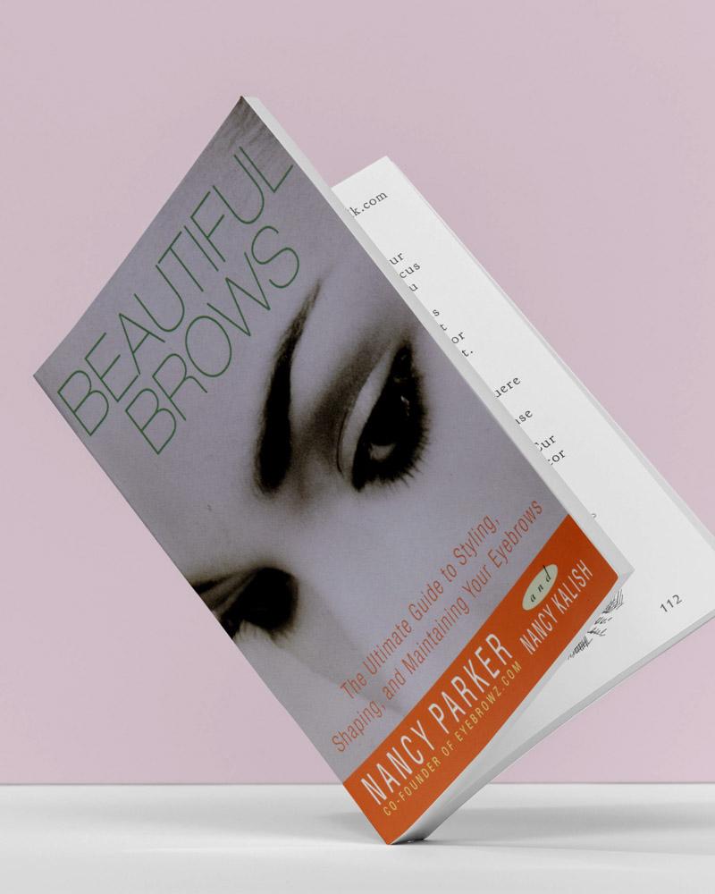 Beautiful Brows book with a close up of eyebrows and the eyes of a woman on the cover 